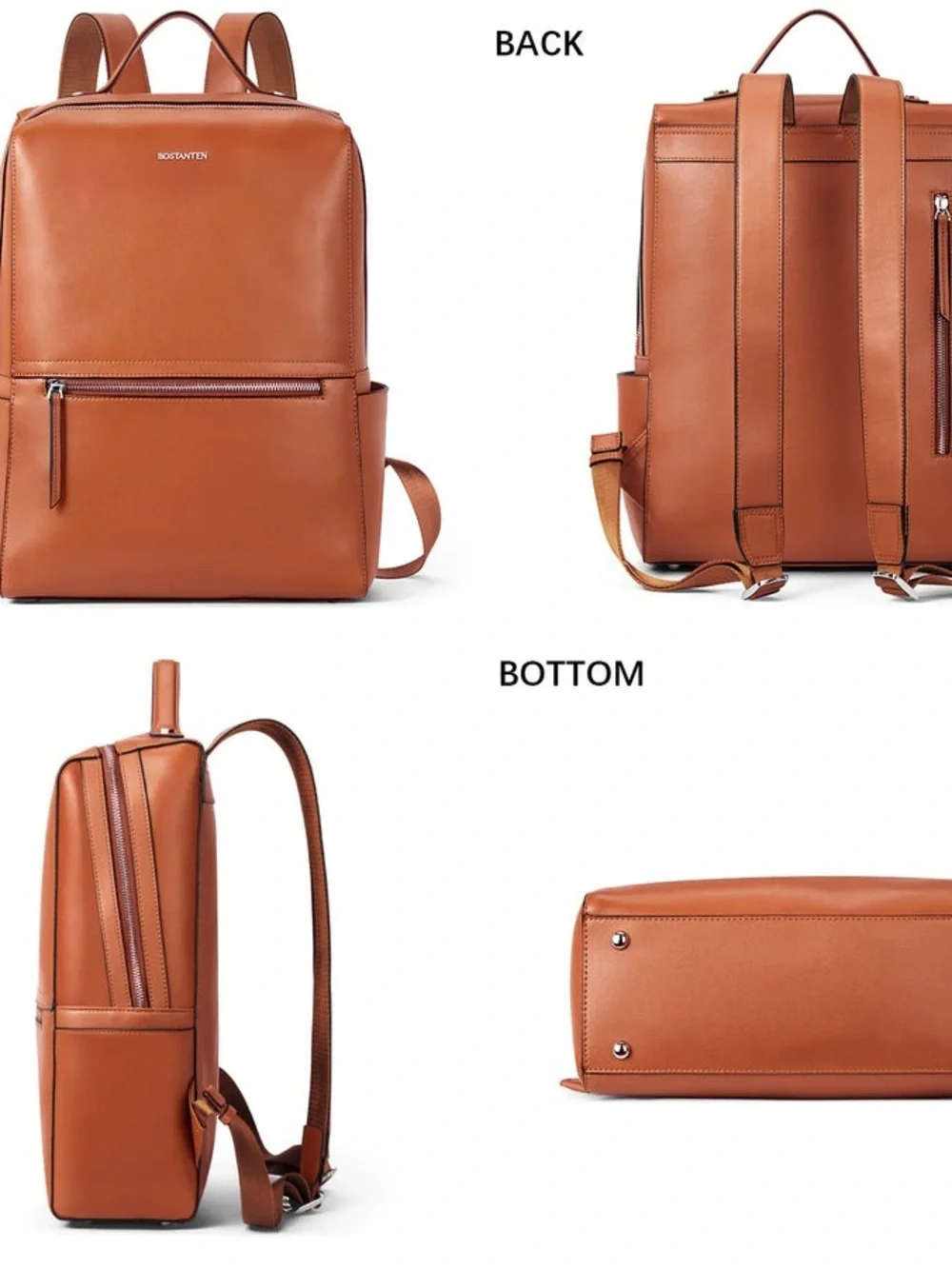 Bostanten genuine Leather “baish vintage eternity” Backpack in Brown - Picture 7 of 11